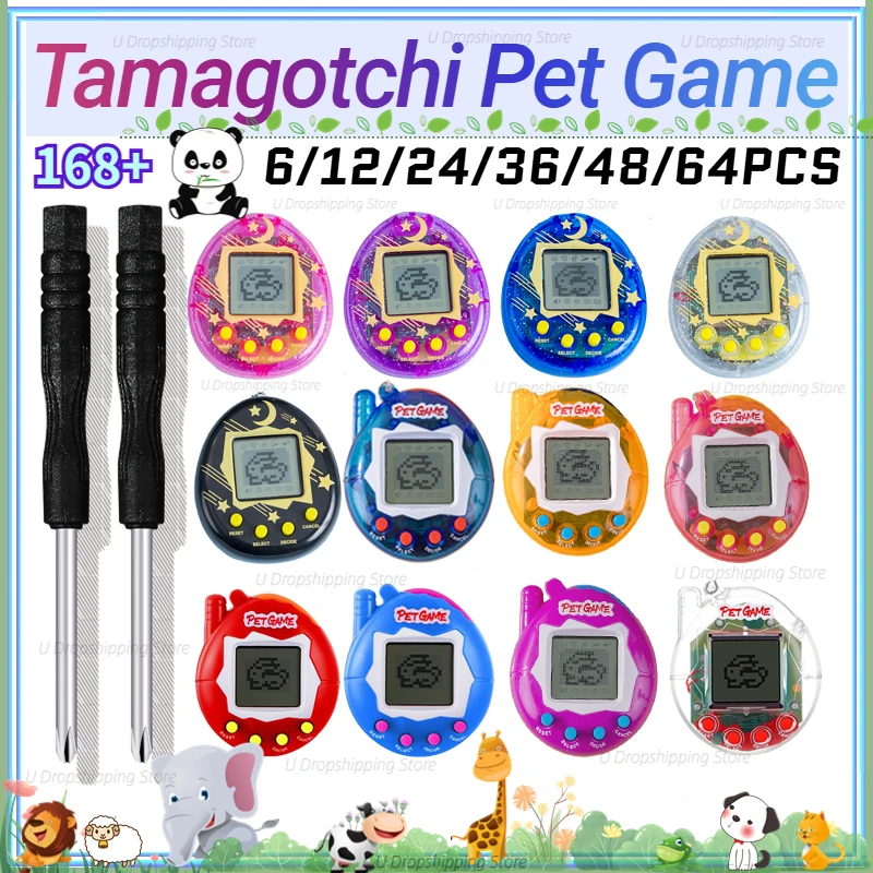 Tamagotchi Electronic Pet Virtual - 64-6 Stück Virtuelle Haustier-Schlüsselanhänger Tamagotchi Elektronische