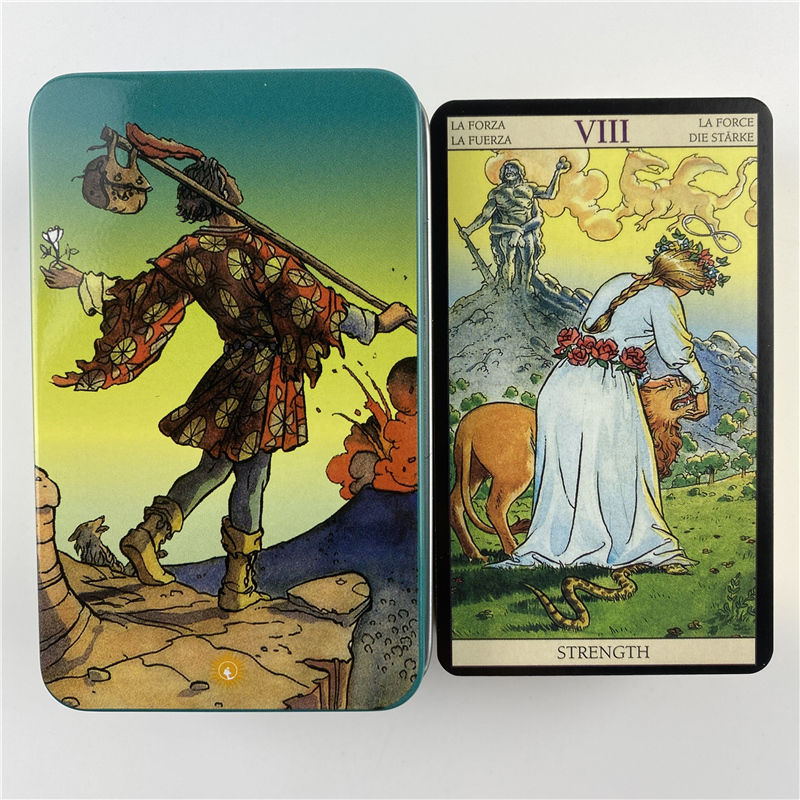 Metal Box Gilded Edition Back  – Tarot Cards Deck With Guidebook Bewertung und Preis